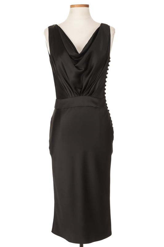 John Galliano 2000s Silk Black Dress