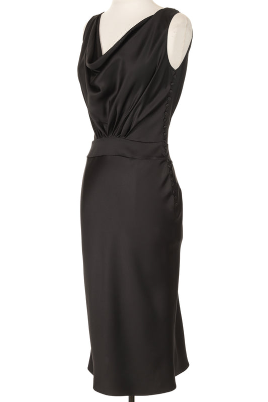 John Galliano 2000s Silk Black Dress