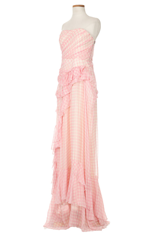 Isaac Mizrahi Resort 2011 Pink Gingham Gown