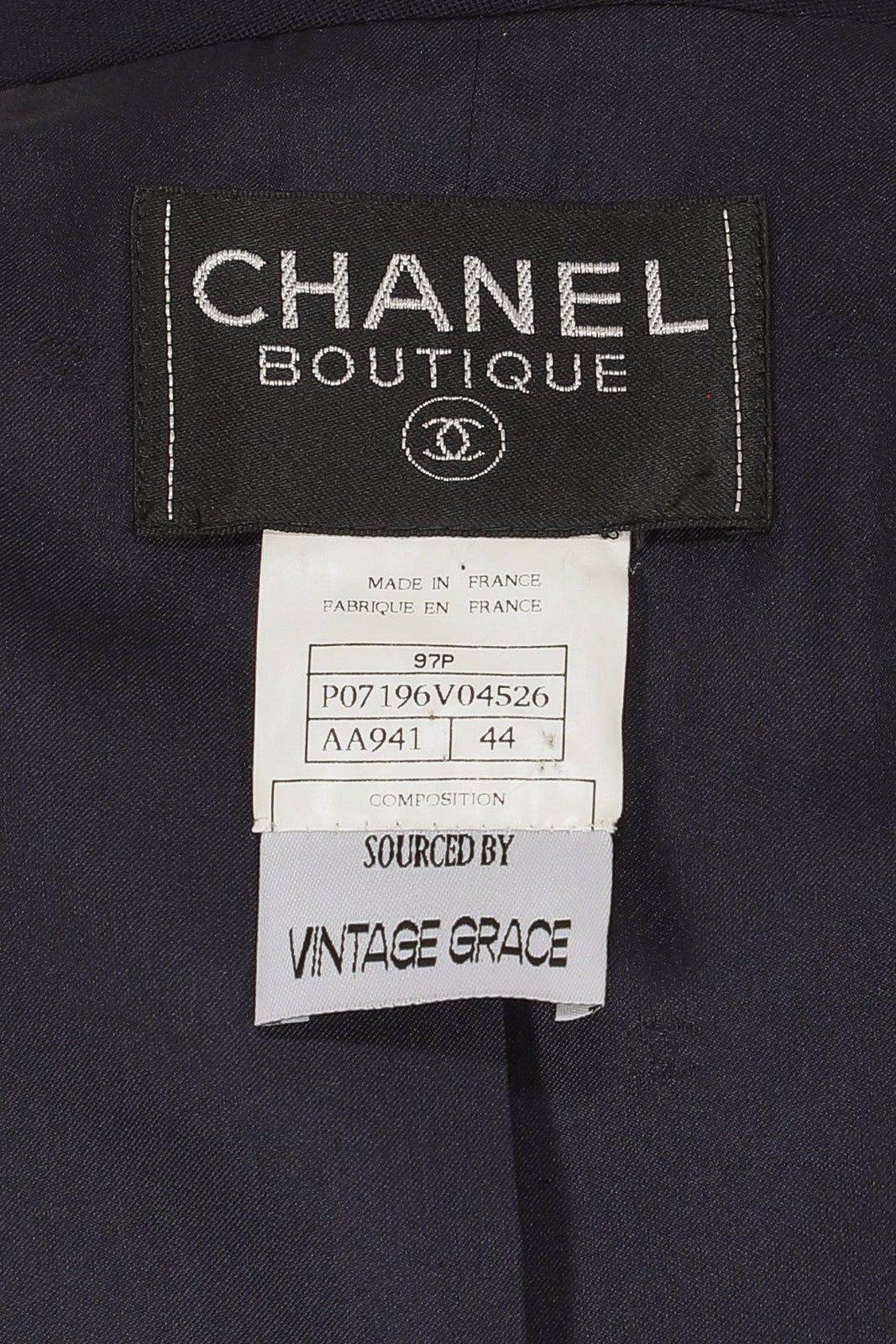 Chanel Spring 1997 Navy Jacket
