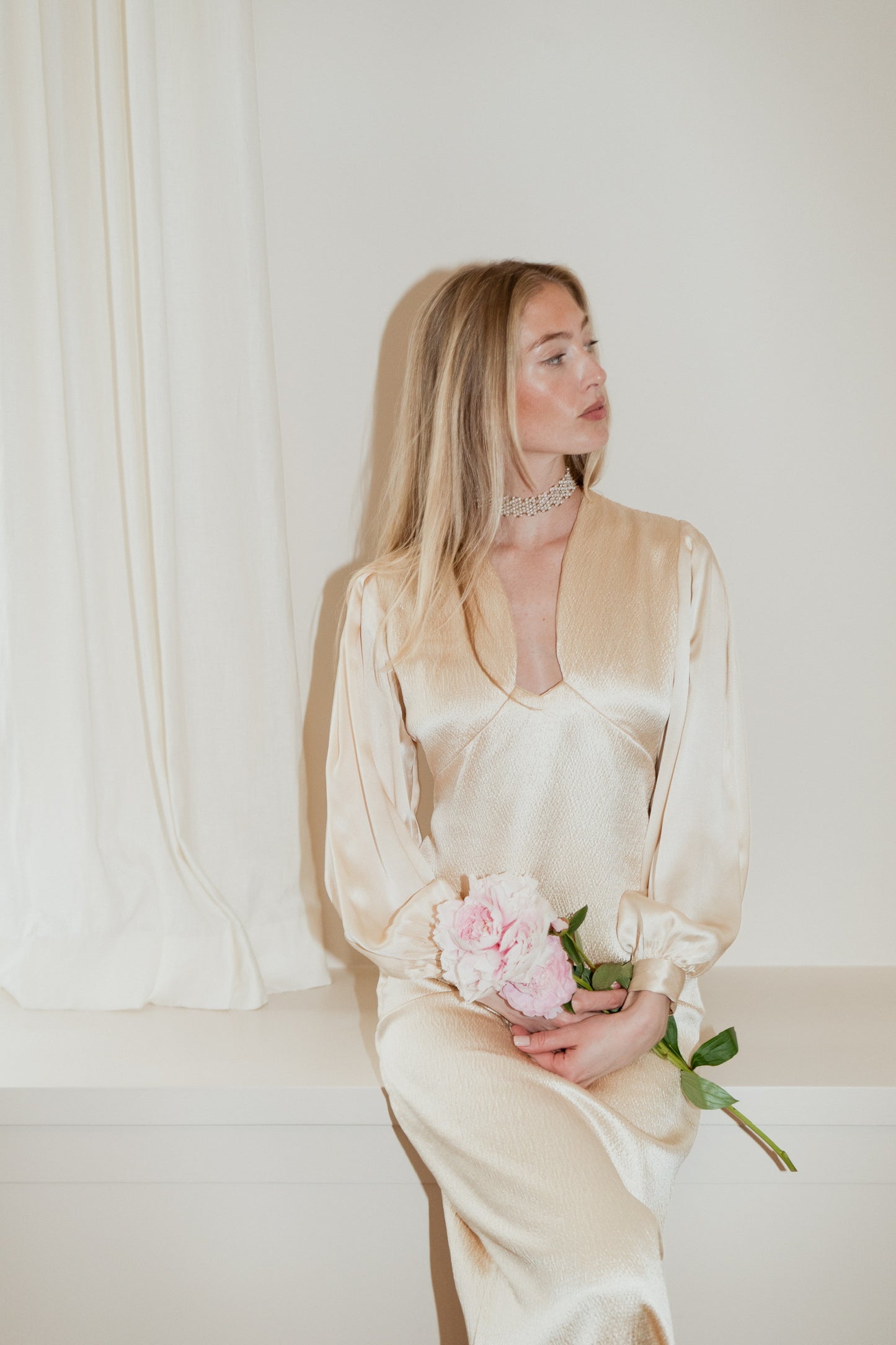 Galanos Silk Evening Gown