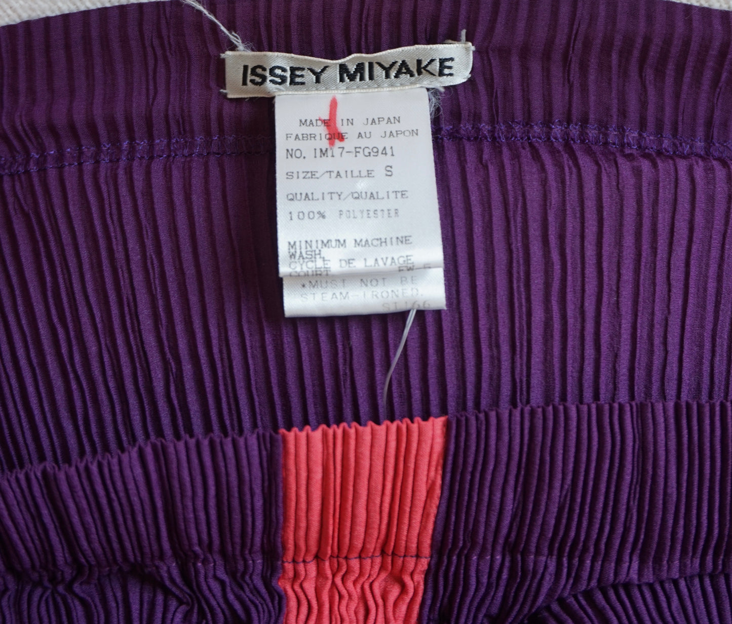 Issey Miyake Purple Pleated Skirt