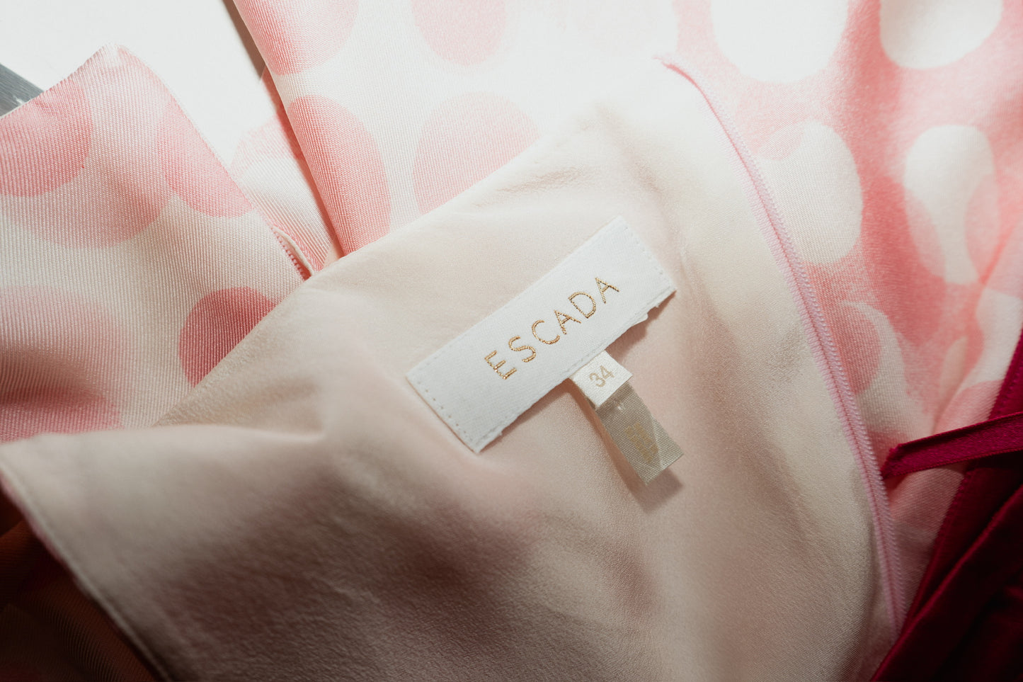 Escada Pink Polka Dot Dress