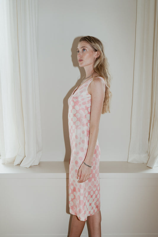 Escada Pink Polka Dot Dress