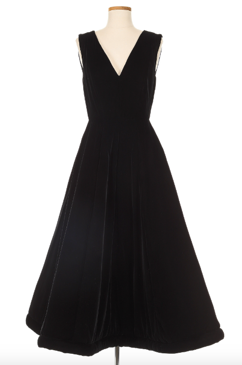 Jean Paul Gaultier Fall 1995 Black Velvet Dress with Front Zippers