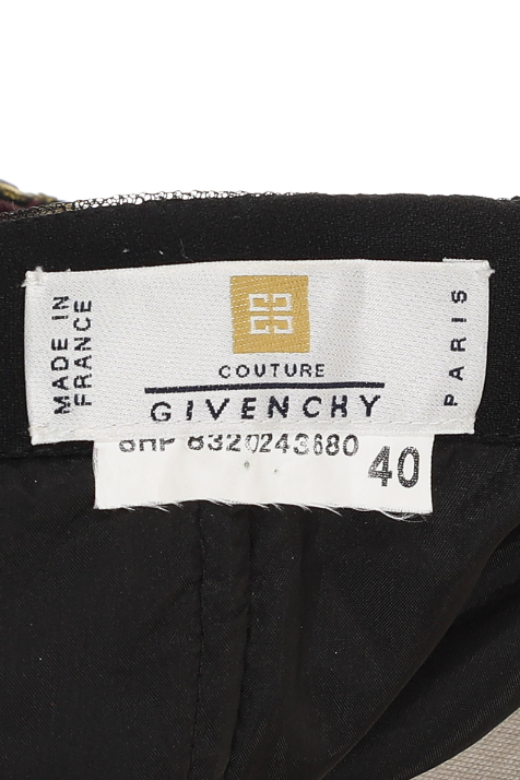 Givenchy by Alexander McQueen Black Evening Gown with Purple Flowers