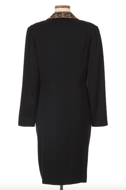 Fendi by Karl Lagerfeld Black Blazer Dress with Embellishments