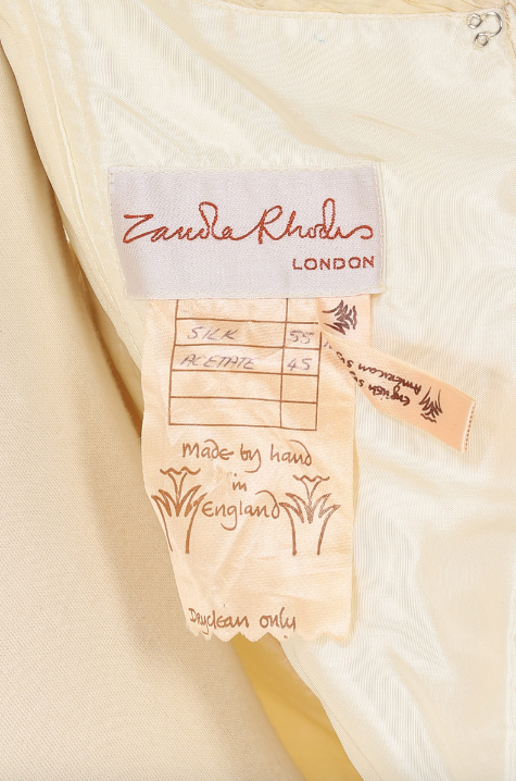 Zandra Rhodes 1980s White Off The Shoulder Dress