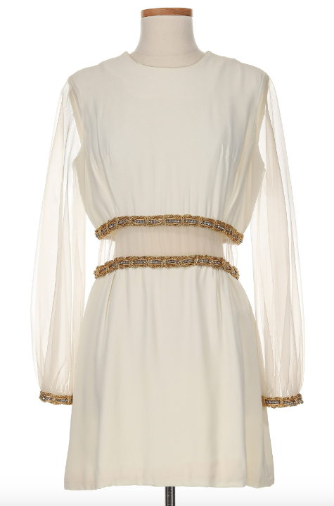 Vintage White Cocktail Dress with Sheer Detailing – Vintage Grace