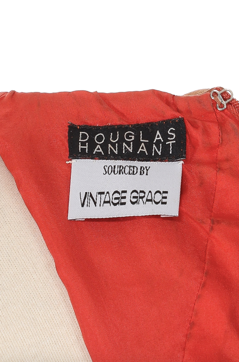 Douglas Hannant Suede and Turquoise Fringe Dress