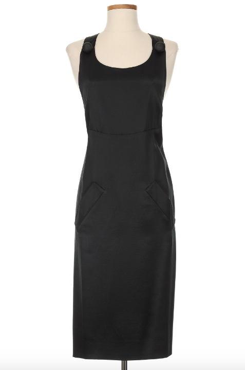 Karl Lagerfeld Silk Black Cocktail Dress – Vintage Grace