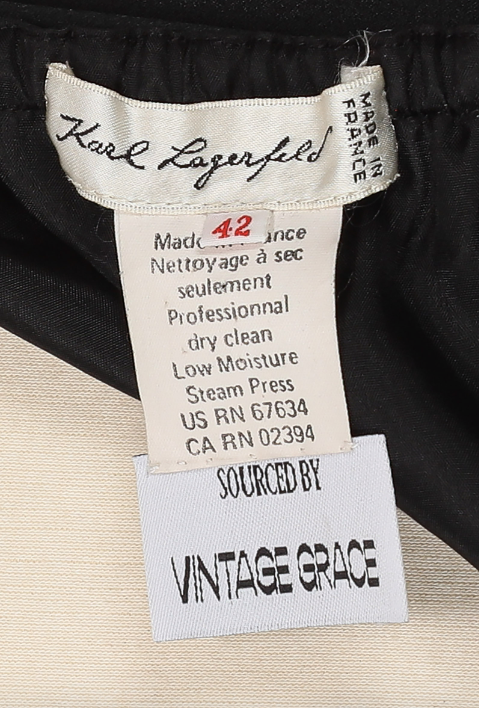 Karl Lagerfeld Silk Black Cocktail Dress