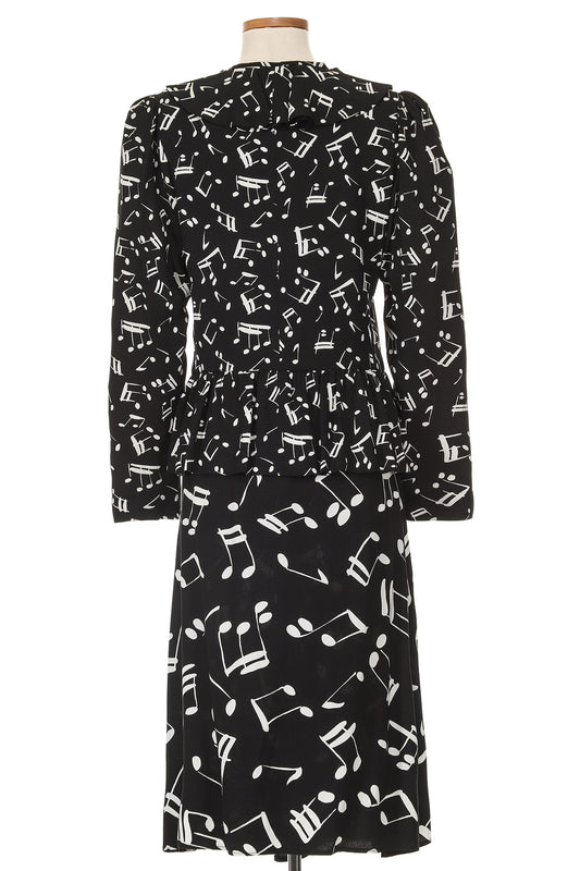YSL Rive Gauche Documented 1983 Music Print Ensemble