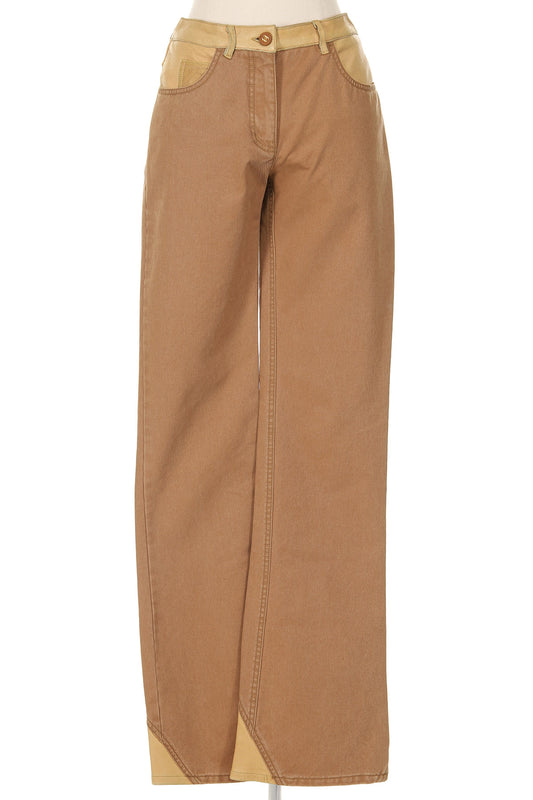 Chanel Fall 2001 Denim and Leather Jeans