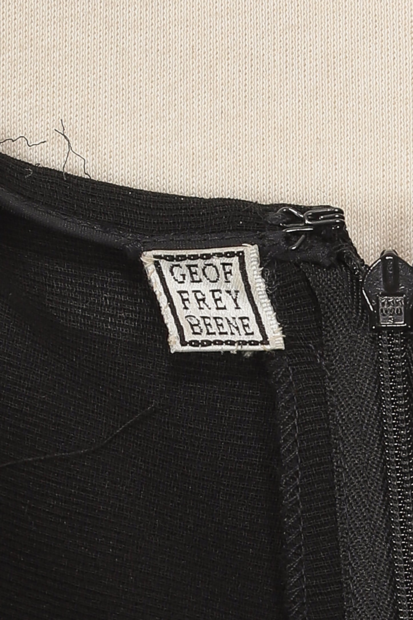 Geoffrey Beene Black Halter Dress with Crystal Zipper