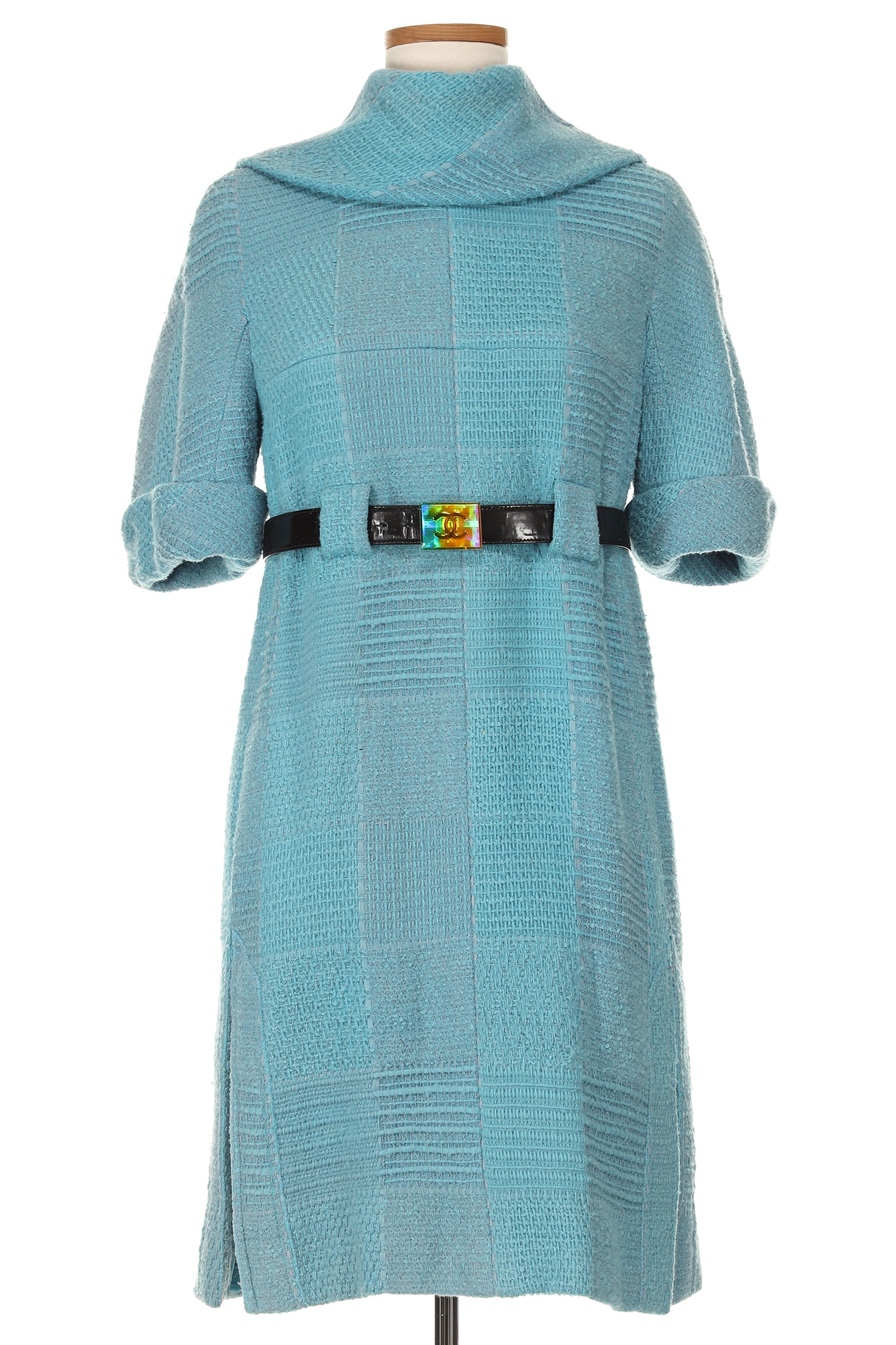 Chanel Fall 2007 Bright Blue Tweed Dress Chanel Fall 2007 Bright Blue Tweed Dress