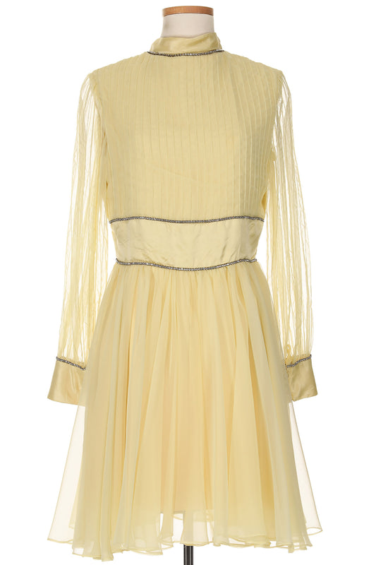 Sally Milgrim 1970's Yellow Mini Dress