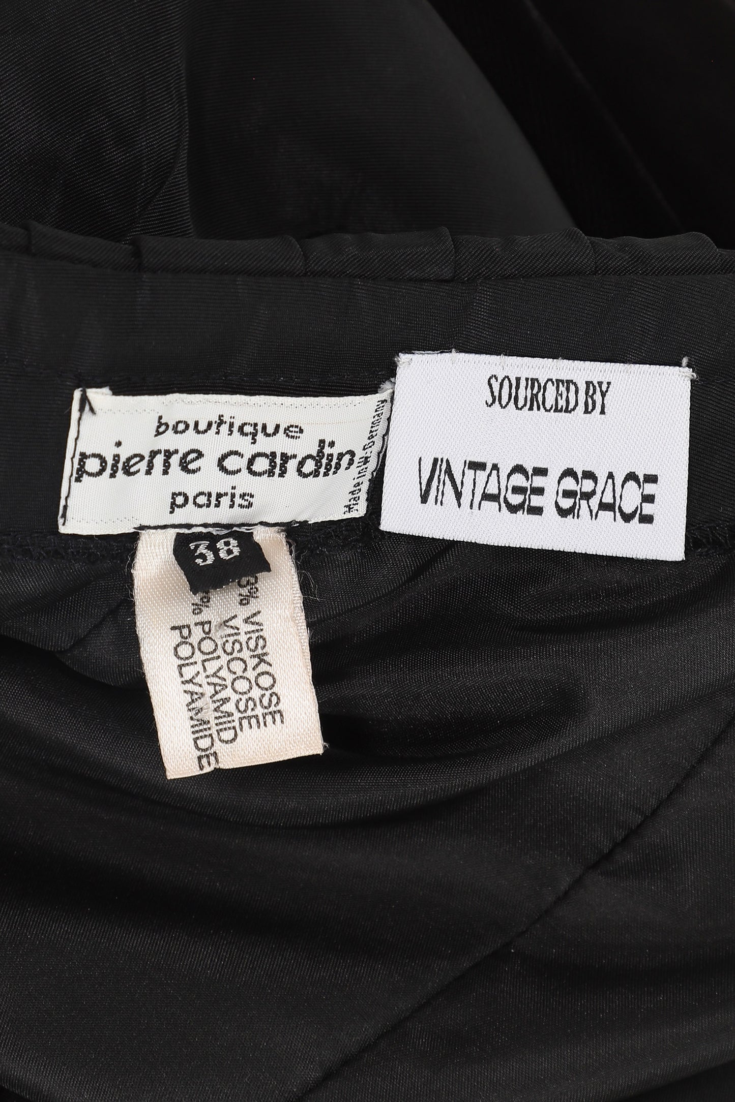 Pierre Cardin Black Velvet Evening Dress