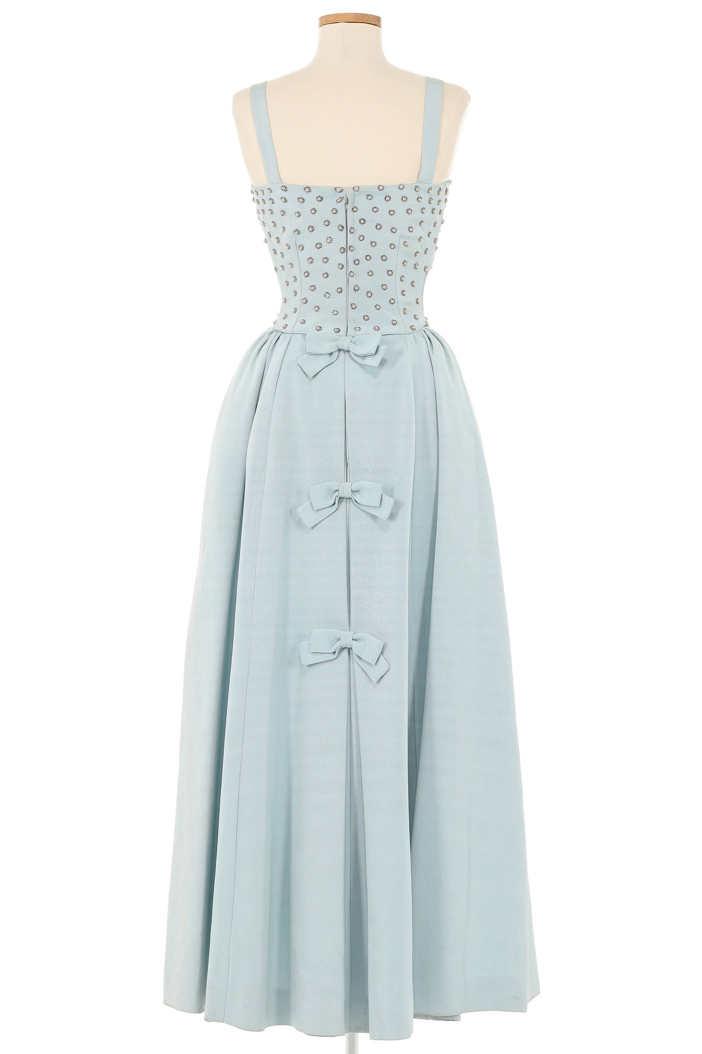 Julian Rose 1950s Blue Beaded Gown