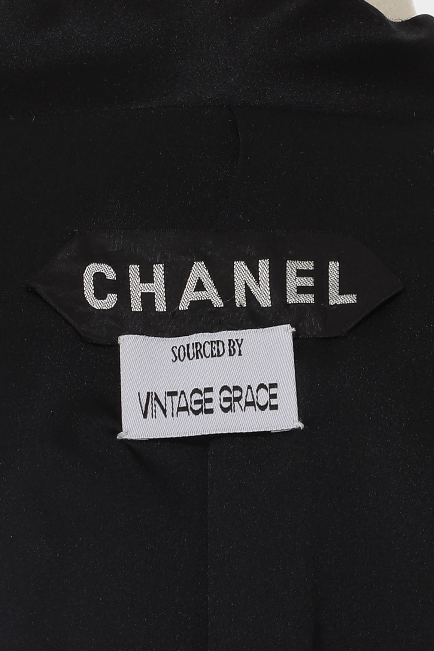 Chanel Haute Couture Black Skirt Suit
