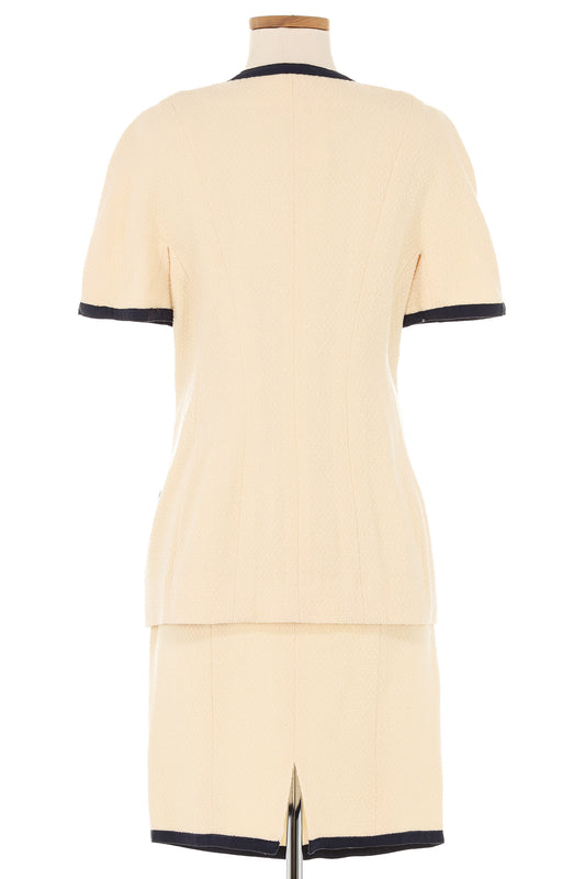 Chanel Spring 1991 Cream Skirt Suit