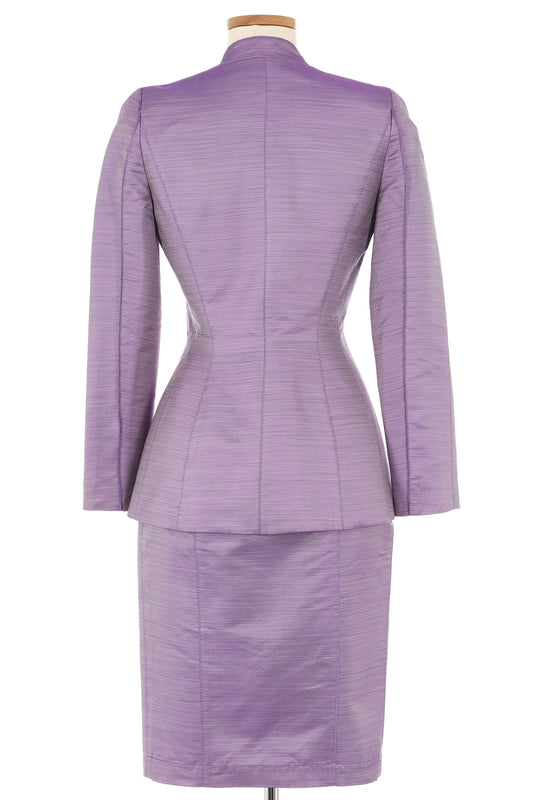 Thierry Mugler 1980's Purple Skirt Suit with Star Buttons