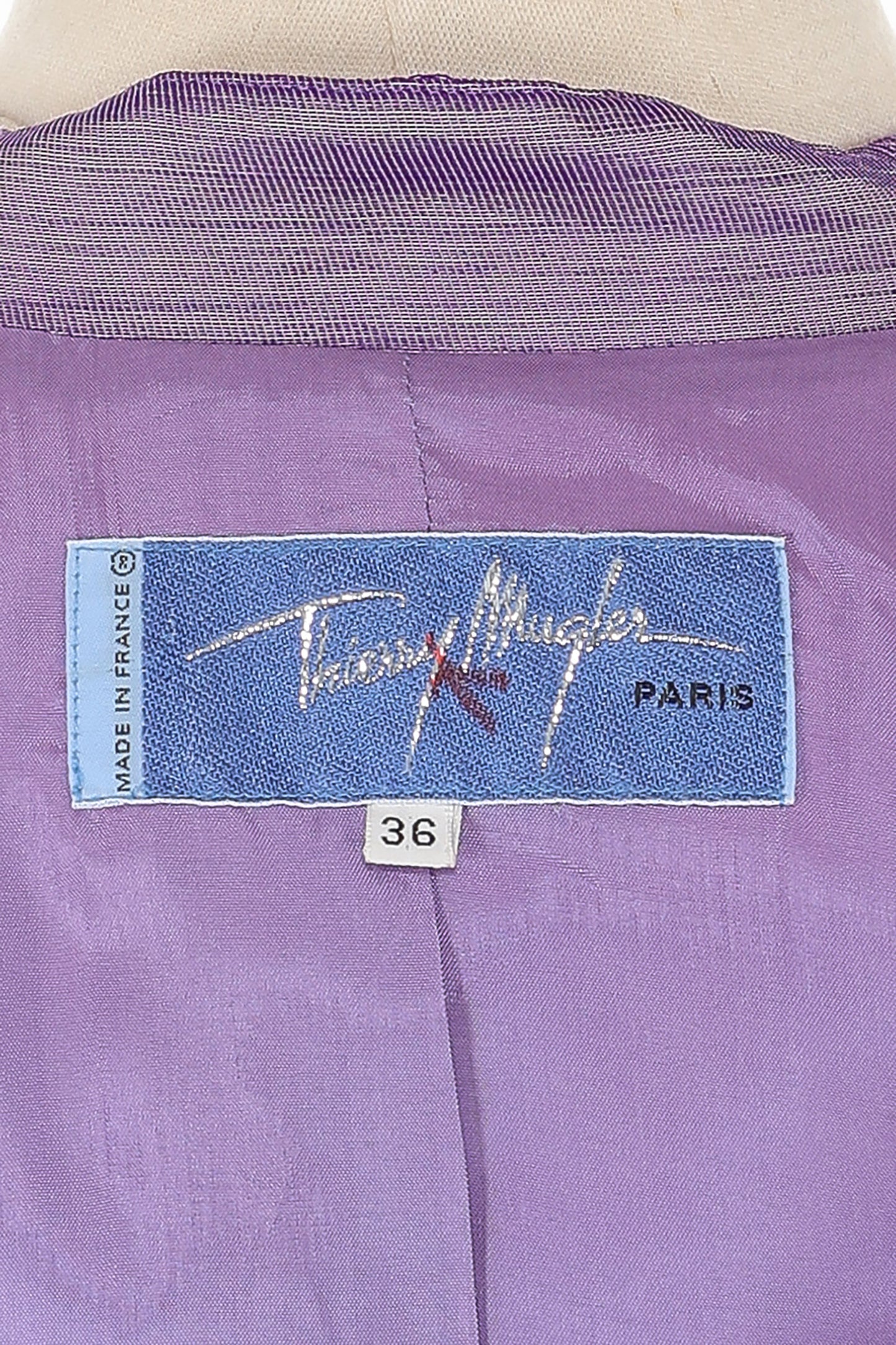 Thierry Mugler 1980's Purple Skirt Suit with Star Buttons