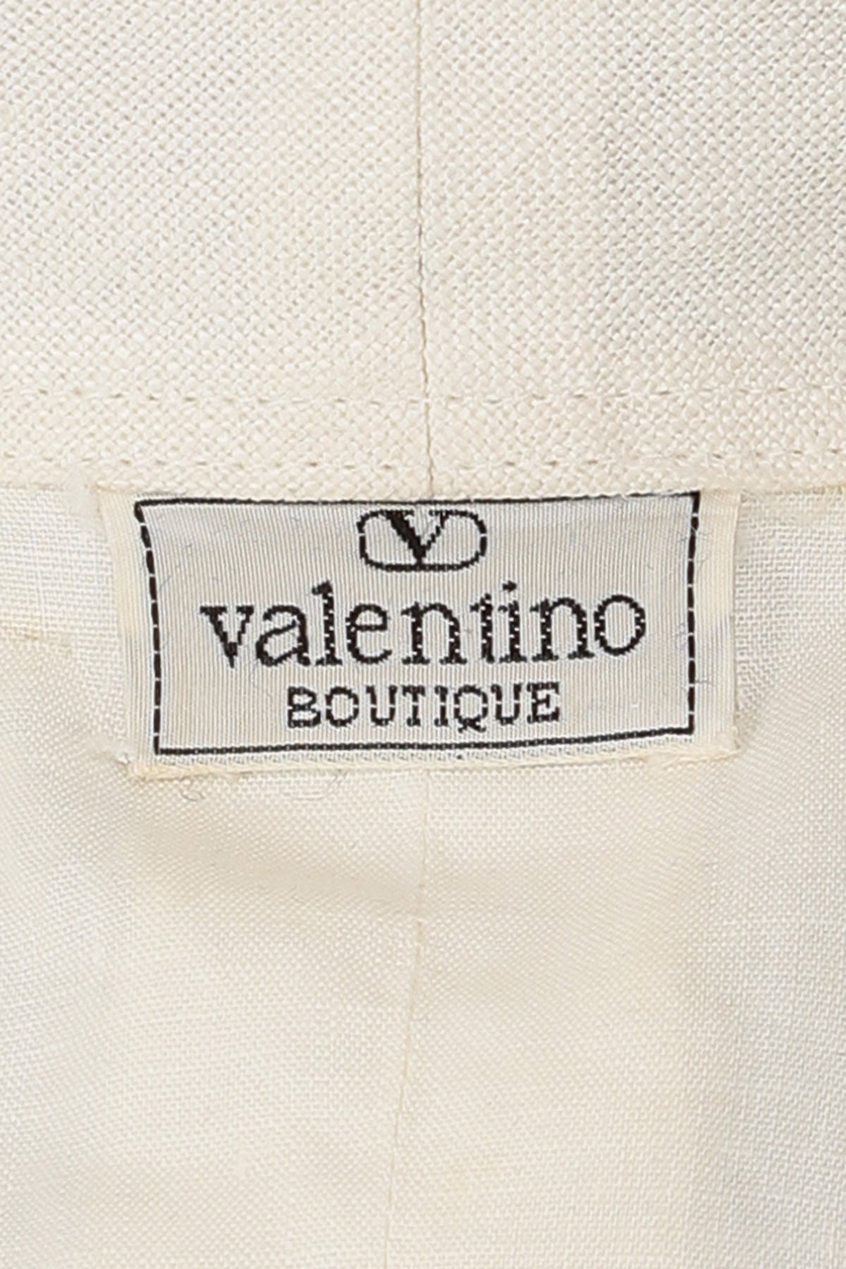 Valentino White Linen Dress With Lace Hem & Matching Vest
