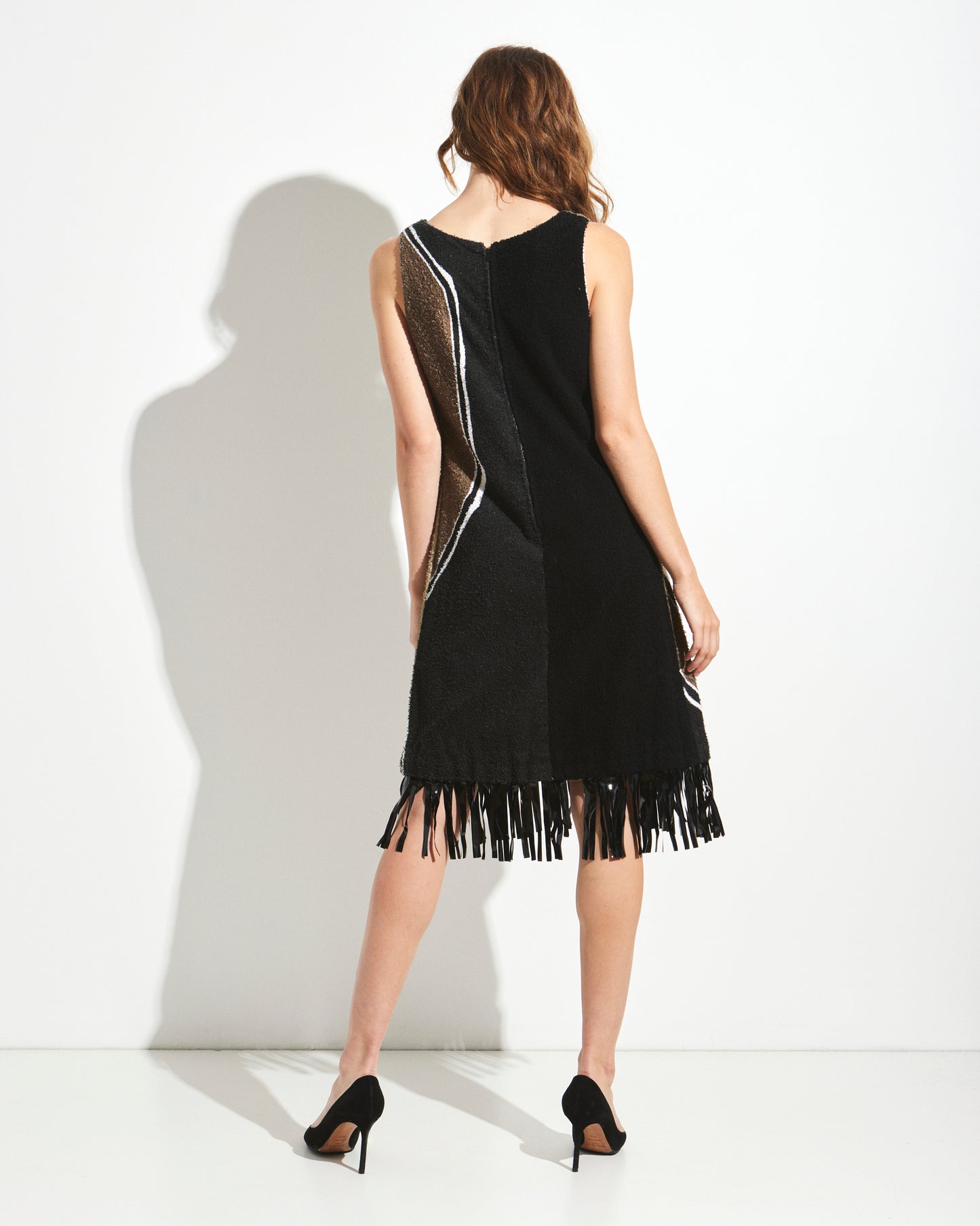 Maisonette 1960s Shift Dress with Fringe