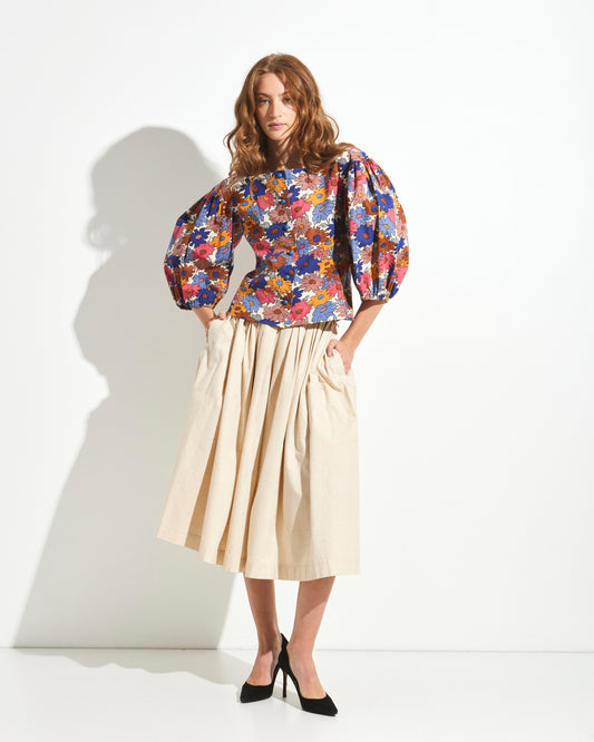 YSL Rive Gauche 70s Poppy Floral Ensemble