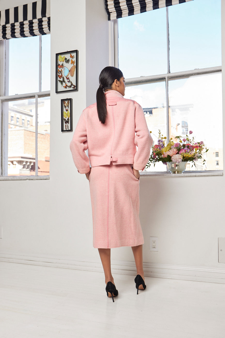 Courreges 1960s Pink Wool Mohair Ensemble