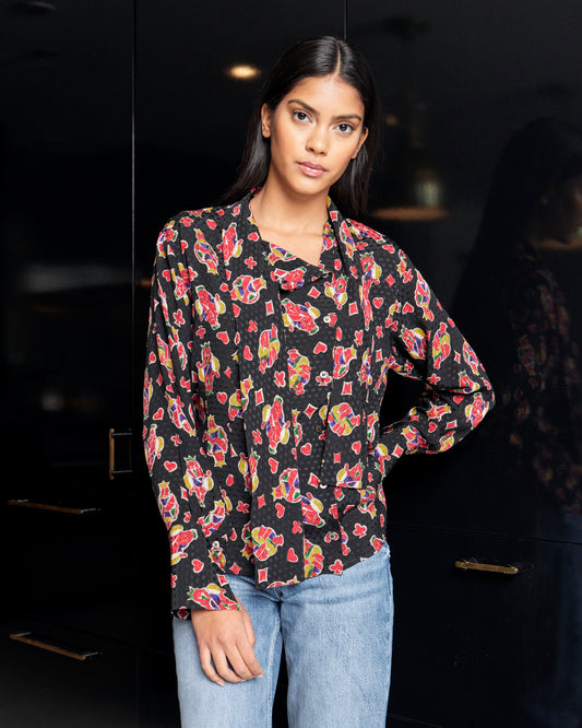 Celine 1980s Silk Blouse