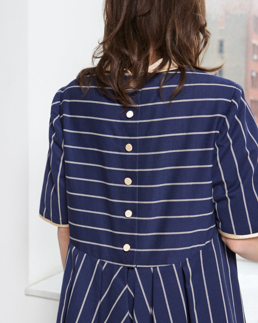 Mr. Beene by Geoffrey Beene 1960s Striped Tent Dress