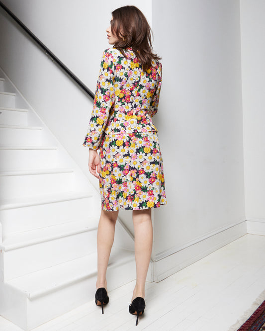 YSL Rive Gauche 1980s Daisy Print Set