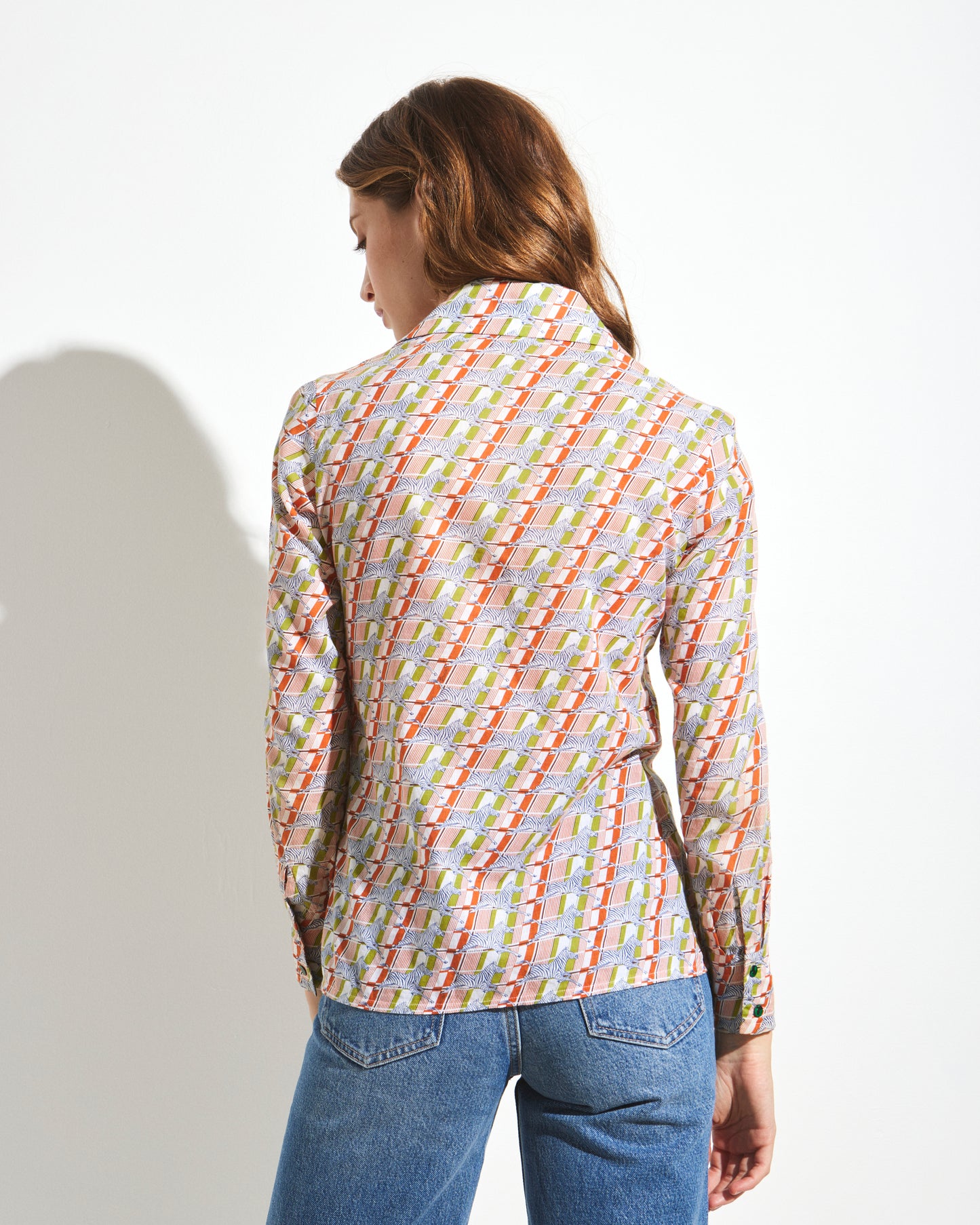 Gucci 1970s Zebra Blouse