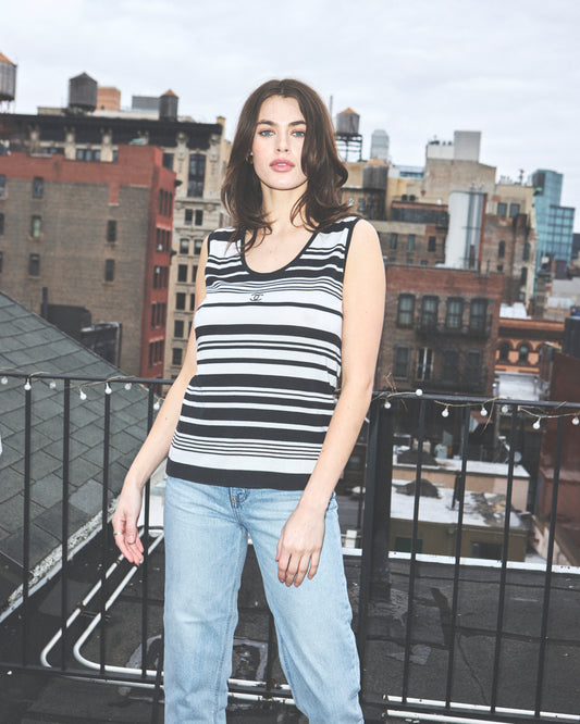 Chanel Fall 1998 Striped Knit Tank