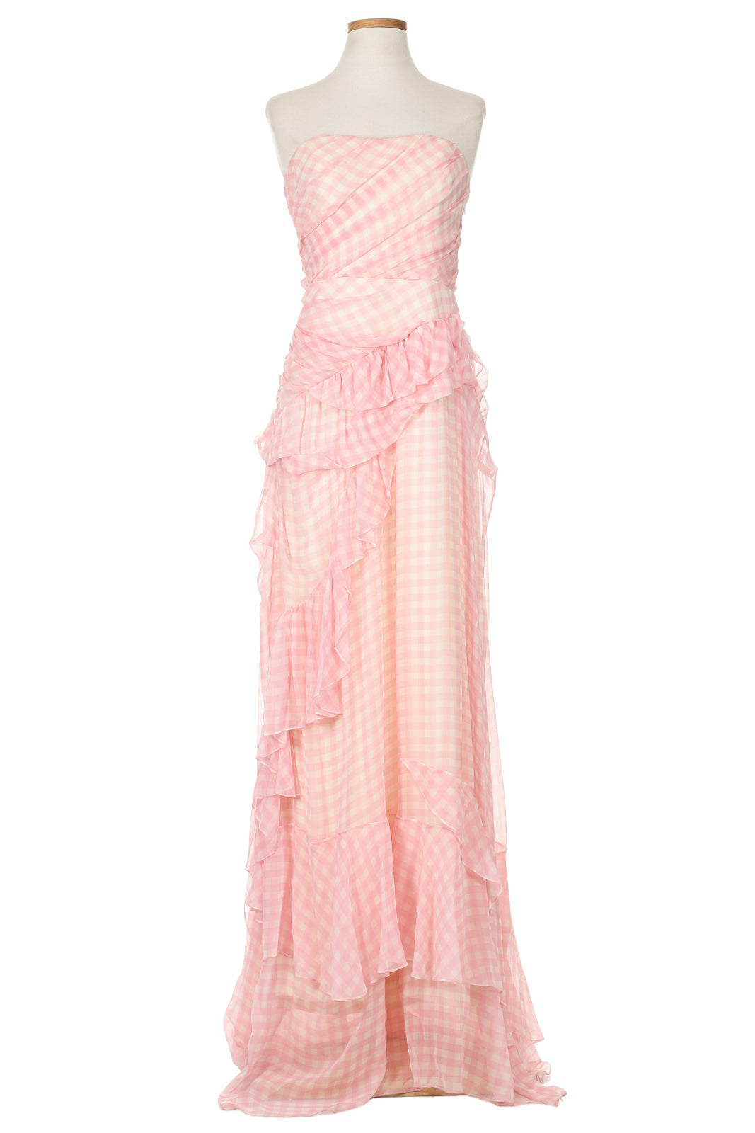 Isaac Mizrahi Resort 2011 Pink Gingham Gown