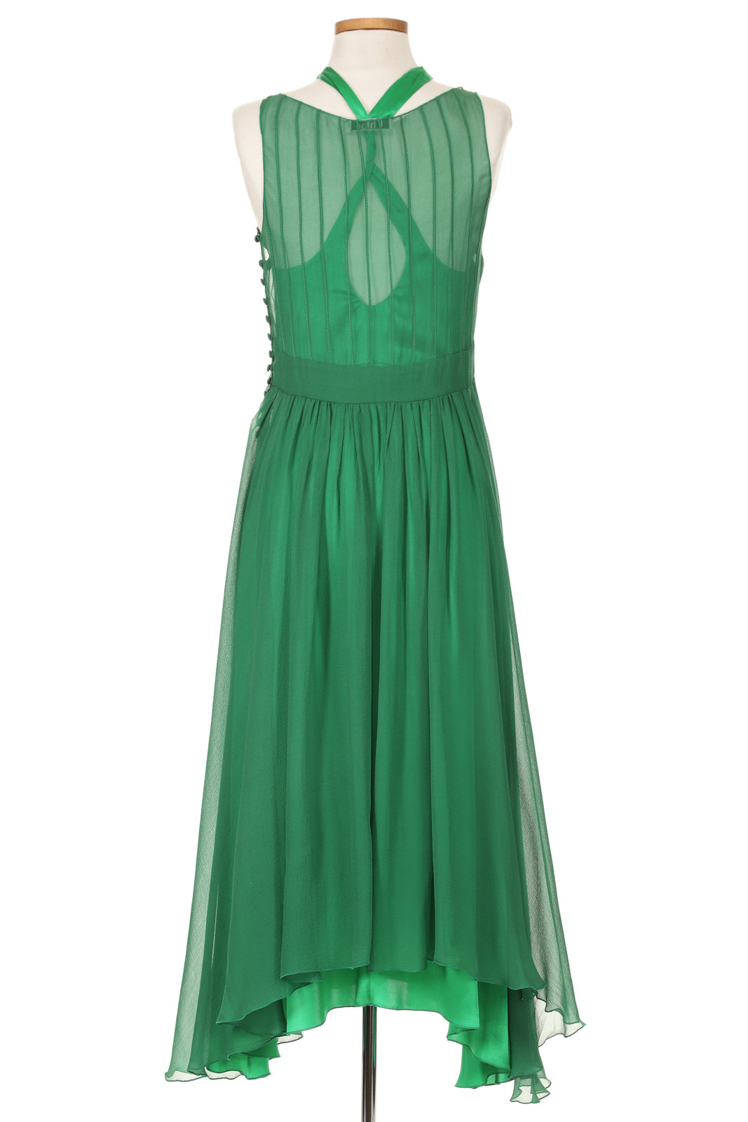 Chloé Fall 2004 Dark Green Chiffon Gown