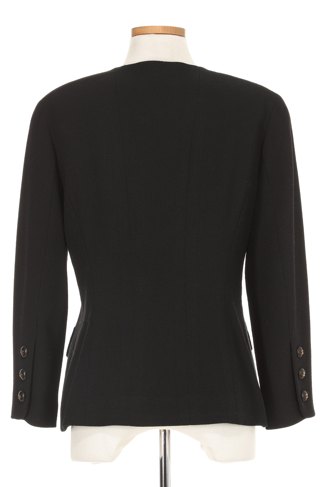 Chanel Spring 1993 Four-Pocket Black Wool Crepe Jacket