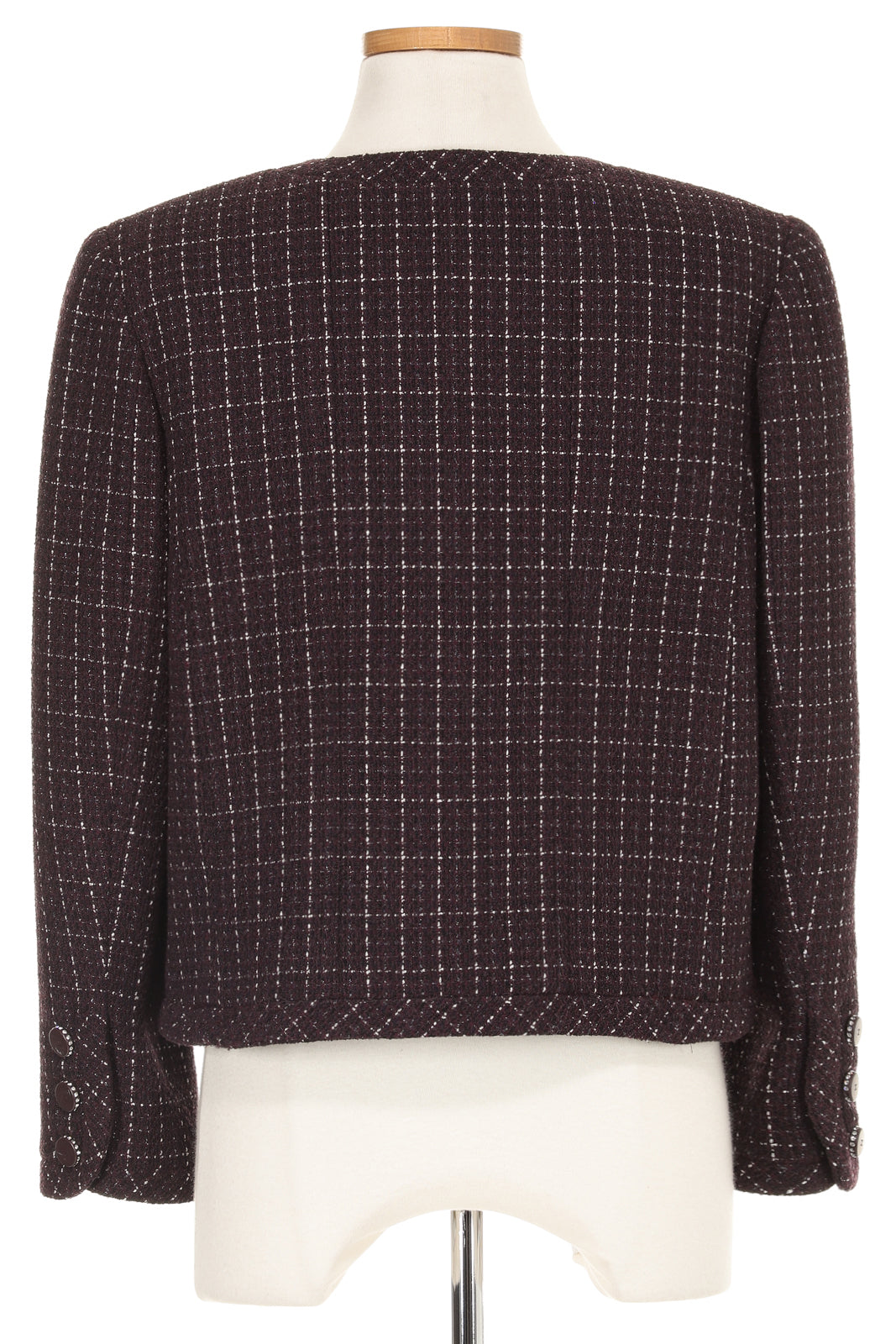 Chanel Spring 2002 Eggplant Tweed Jacket