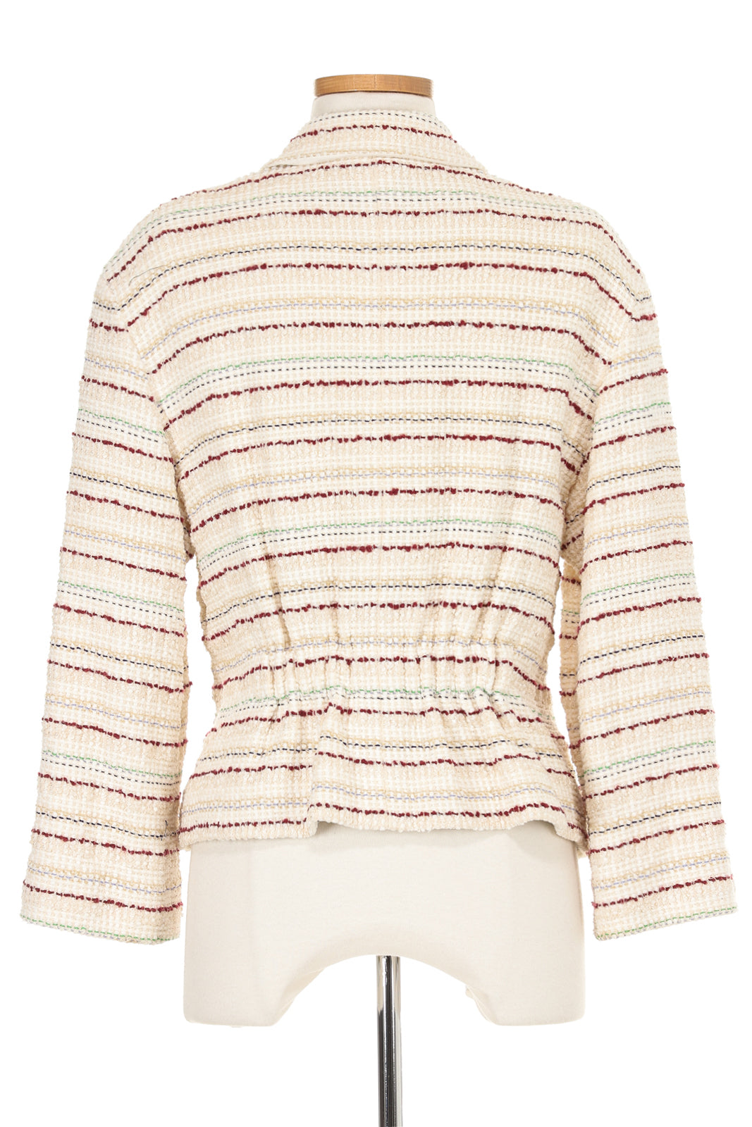 Chanel Cream Synched Tweed Jacket