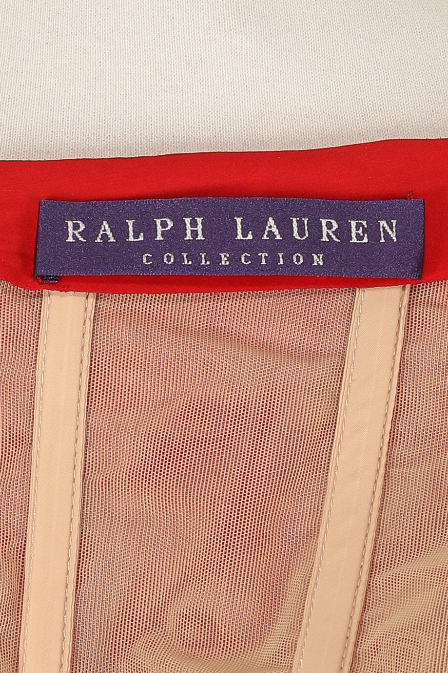 Ralph Lauren Spring 2013 Leather Embellished Red Gown