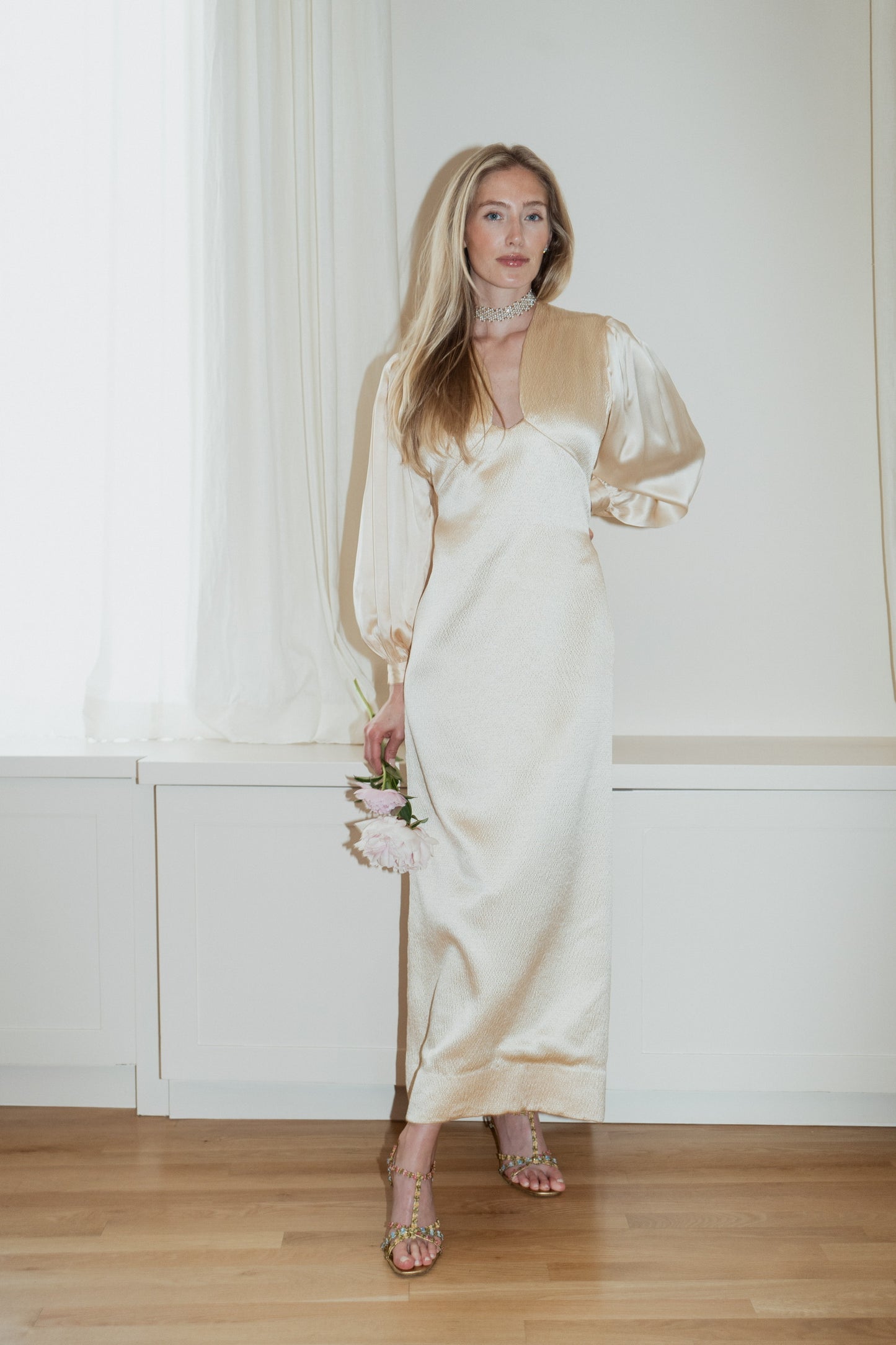 Galanos Silk Evening Gown