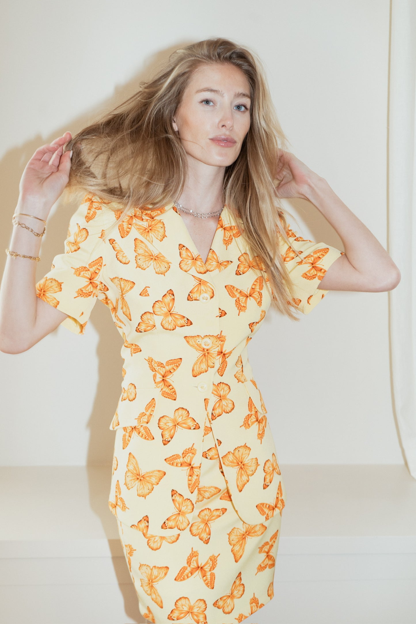 Escada by Margaretha Ley Butterfly Skirt Suit 1990s