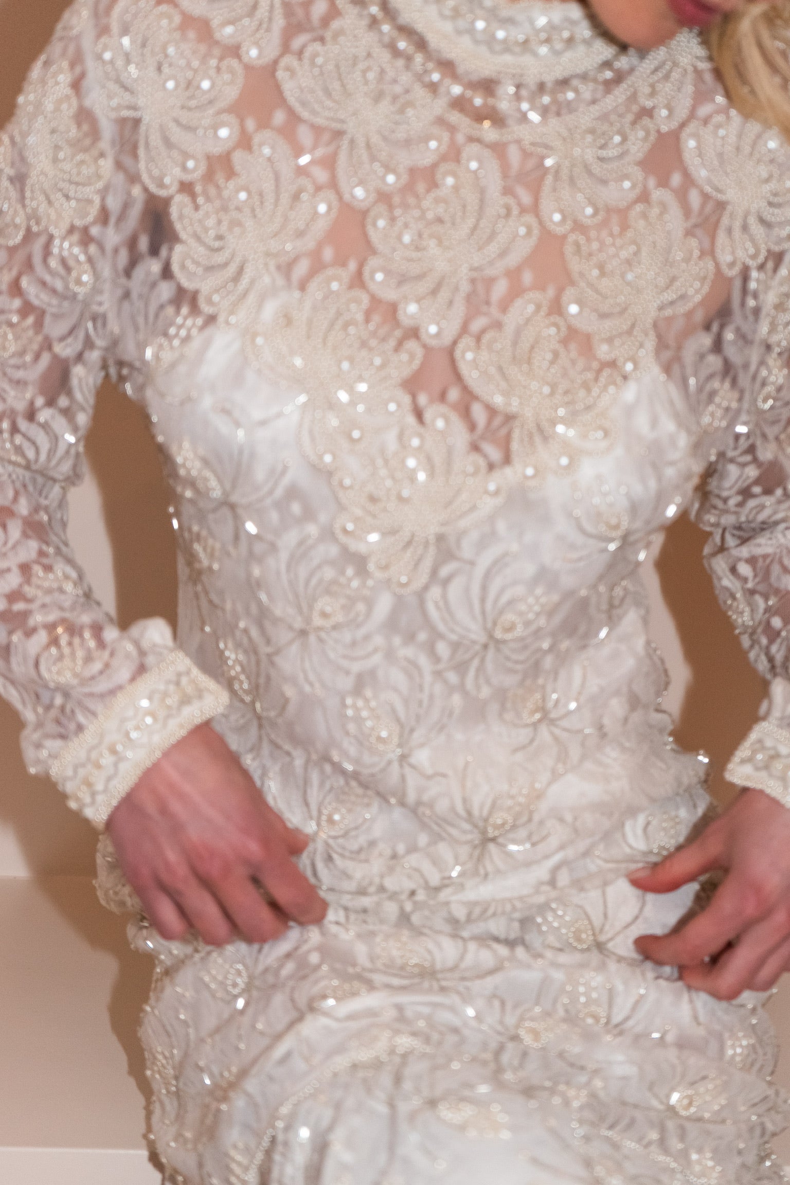 YSL Rive Gauche White Lace Embellished Dress Vintage Grace YSL Rive Gauche White Lace Embellished Dress Vintage Grace