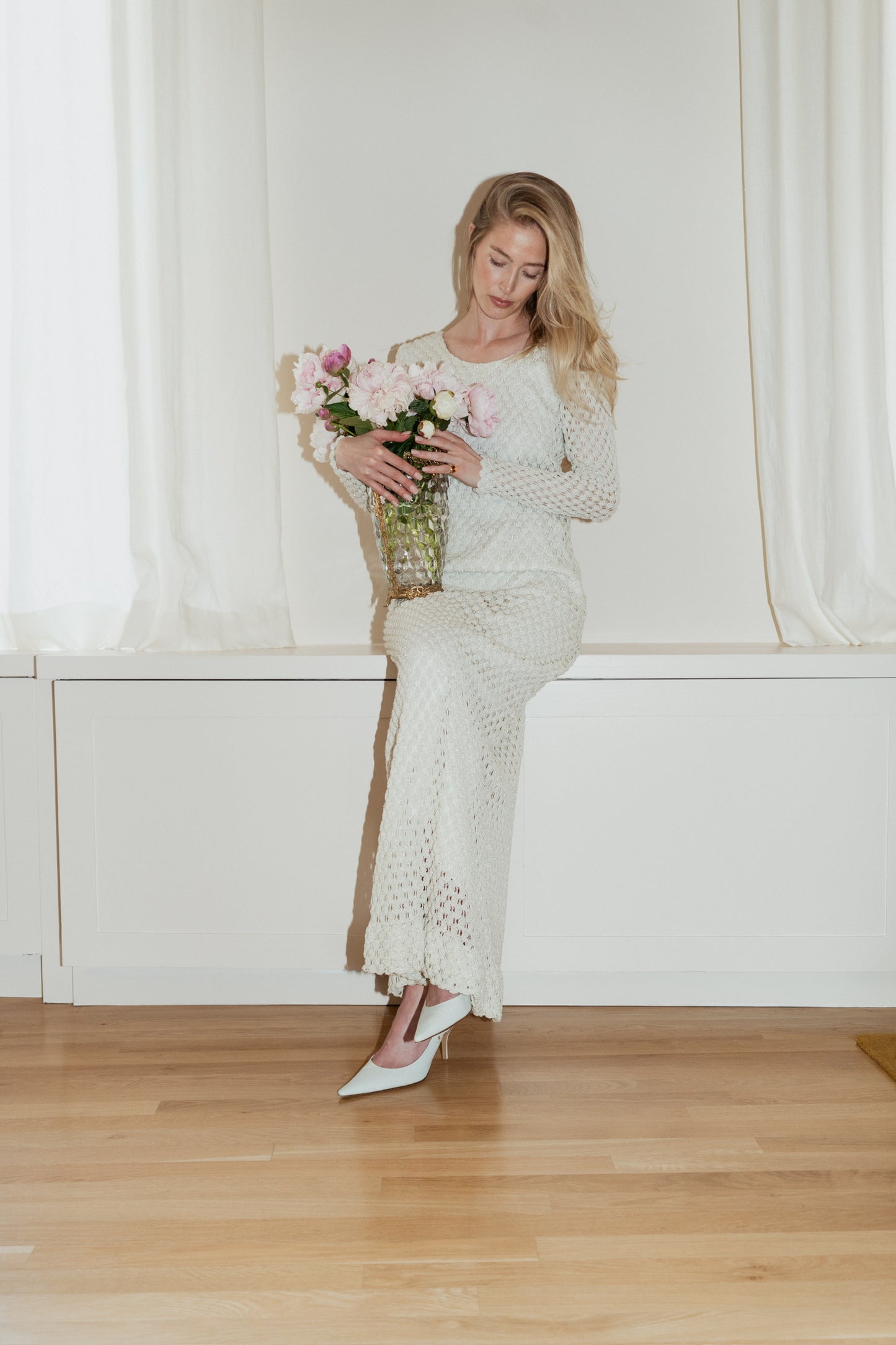Vintage Palm Springs White Knit Dress