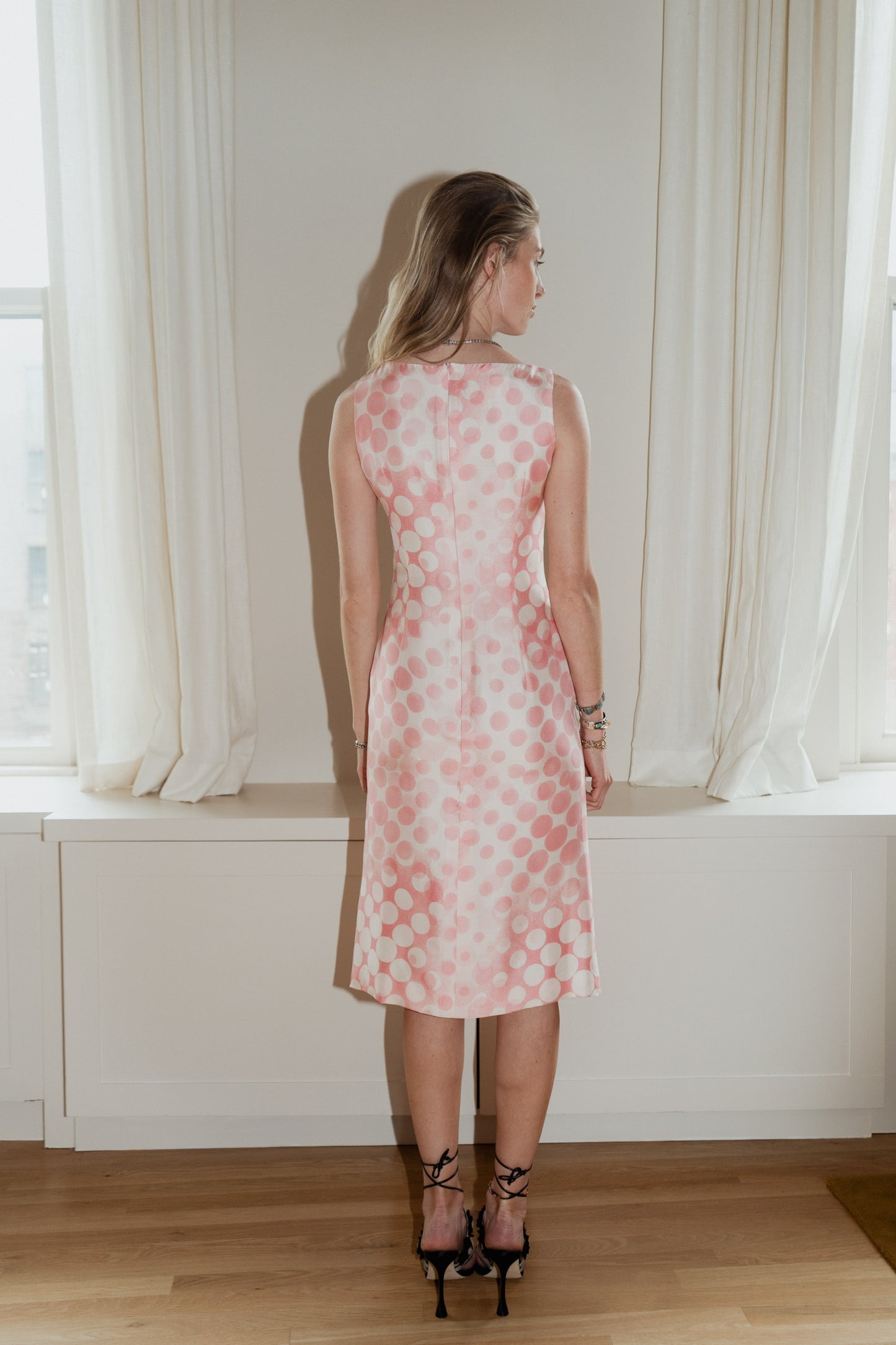 Escada Pink Polka Dot Dress