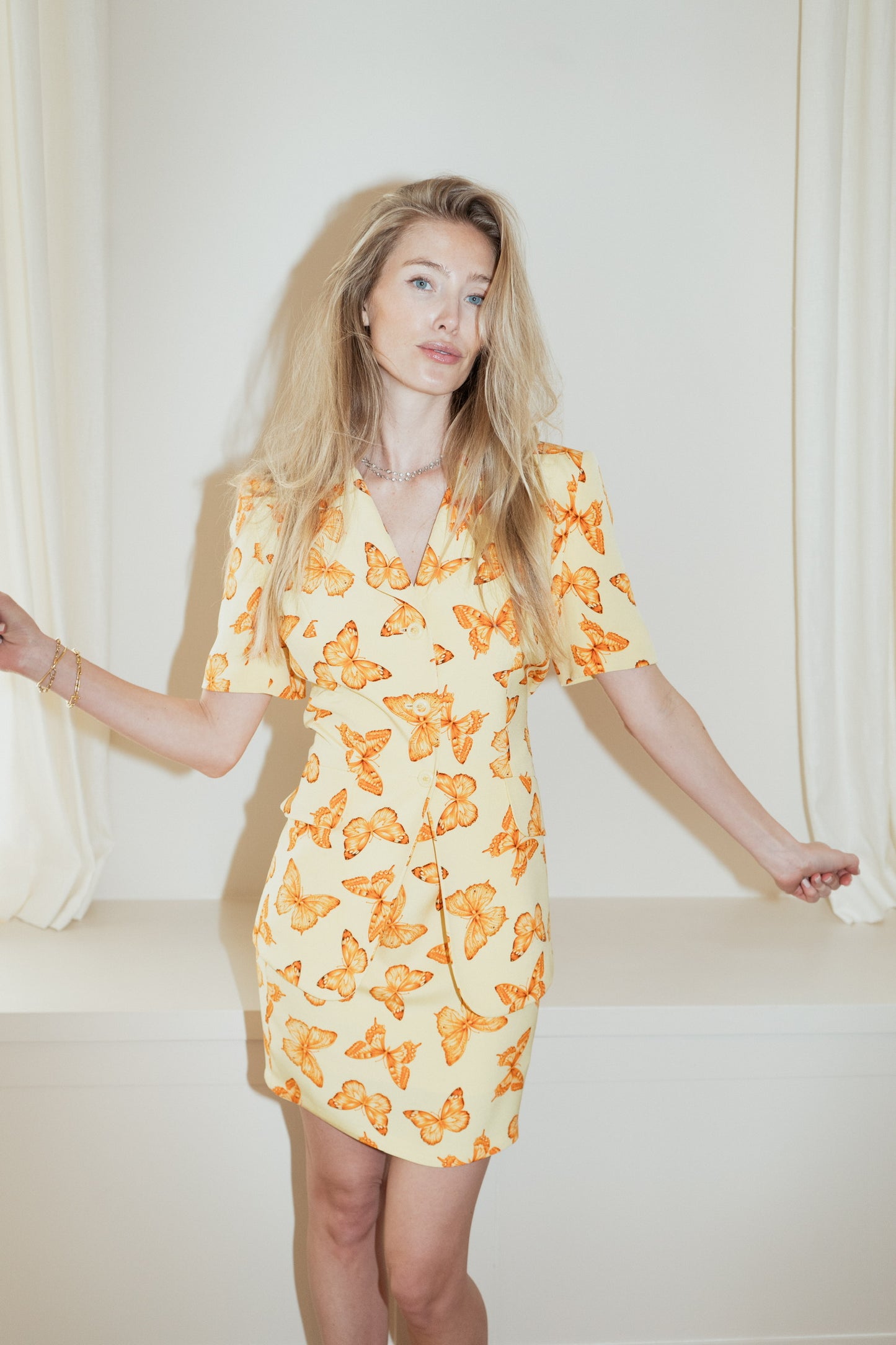 Escada by Margaretha Ley Butterfly Skirt Suit 1990s