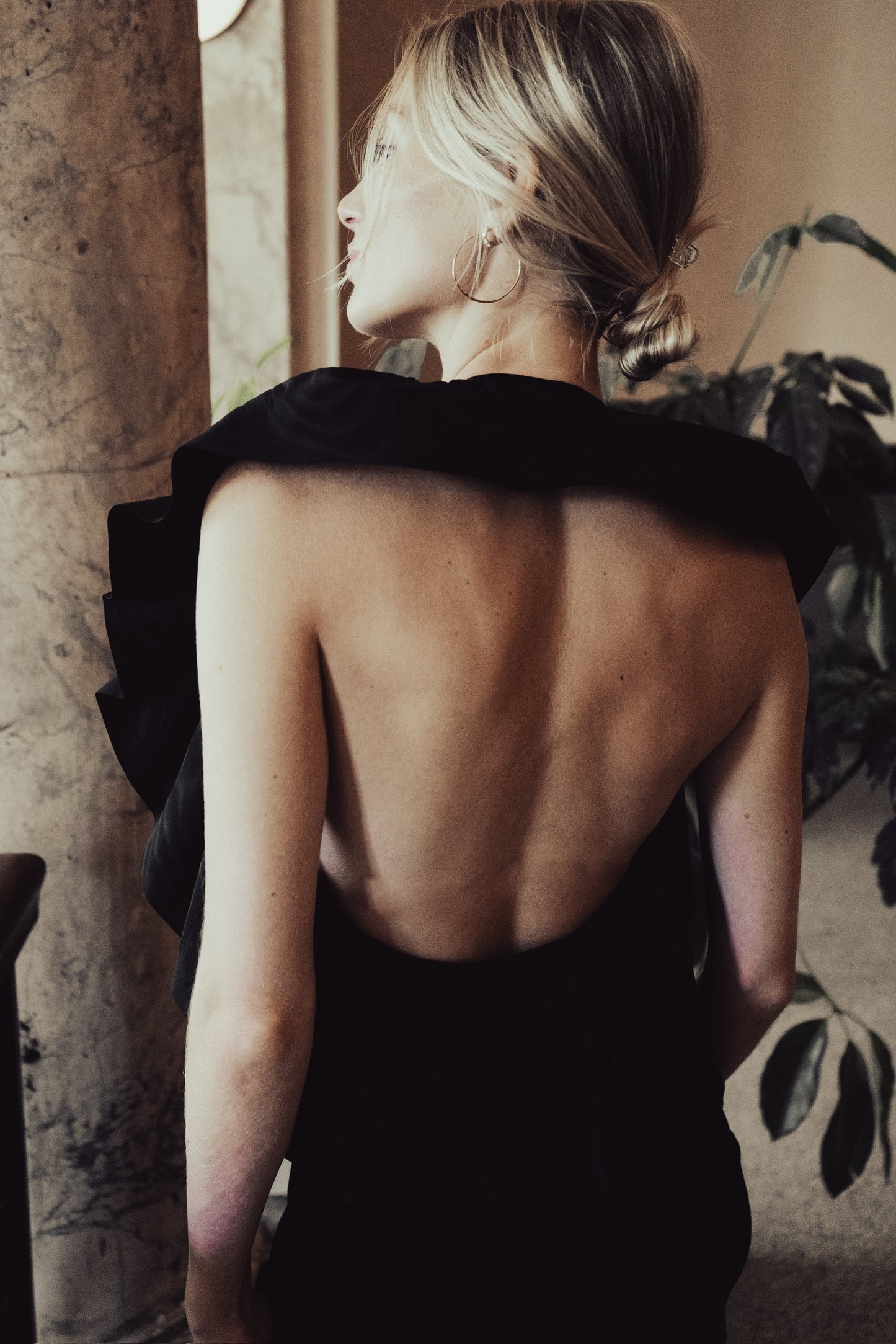 Pierre Cardin Black Velvet Evening Dress
