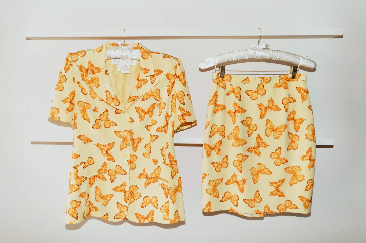Escada by Margaretha Ley Butterfly Skirt Suit 1990s